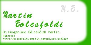martin bolcsfoldi business card